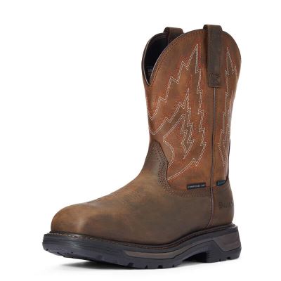 Ariat Big Rig Waterproof Koyu Kahverengi Iş Ayakkabıları Erkek (40513-613)